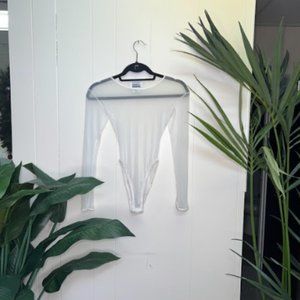 Cheryl Creations White Long Sleeve Body Suit